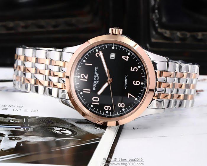 百達翡麗PATEK PHILPPE 高級定制 全自動機械機芯 316精鋼表殼 小牛皮錶帶 男士腕表  wssb4673